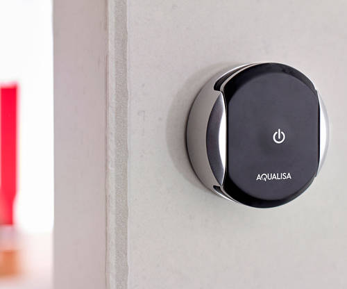 Example image of Aqualisa Q Q Smart Wireless Remote Control (Chrome & Black).