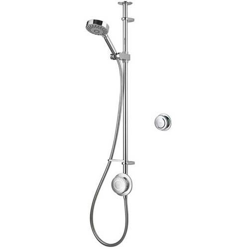 Larger image of Aqualisa Rise Ceiling Fed Digital Shower With Remote &  Adjustable Head (HP).