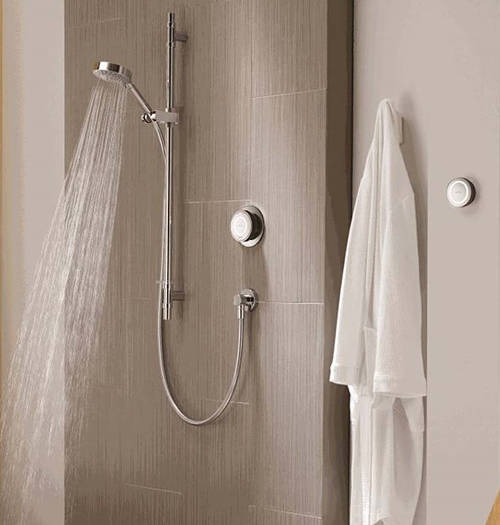 Example image of Aqualisa Rise Digital Shower With Remote, Slide Rail Kit & Fixed Head (GP).