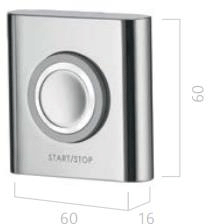 Technical image of Aqualisa HiQu Digital Smart Shower Valve With Remote Control (HP, Combi).