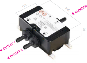 Technical image of Aqualisa HiQu Digital Dual Shower Valve With Remote Control (HP, Combi).