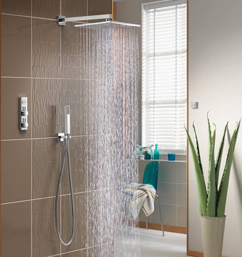 Example image of Aqualisa HiQu Digital Dual Shower Valve With Remote Control (Gravity).
