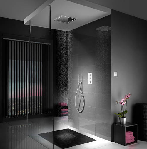 Example image of Aqualisa Infinia Digital Shower & Remote (Chrome Astratta Handles, GP).