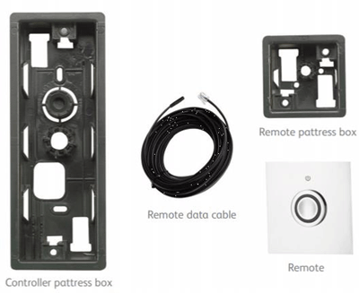 Technical image of Aqualisa Infinia Digital Shower & Remote (Chrome & White Astratta Hand, HP).