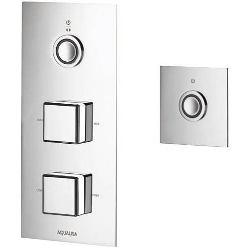 Larger image of Aqualisa Infinia Digital Shower & Remote (Chrome & White Piazza Hand, HP).