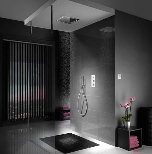 Example image of Aqualisa Infinia Digital Shower & Remote (Chrome & White Piazza Hand, HP).
