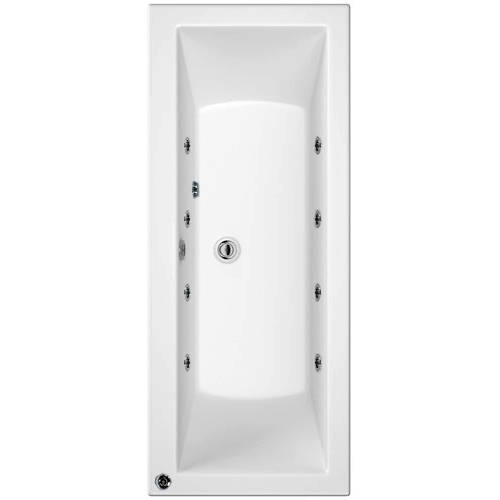 Larger image of Artesan Baths Canaletto Double Ended Bath With 8 Jets (1700x750mm).