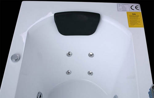 Example image of Crown Straight Whirlpool Bath With Panels. 1700x750mm.