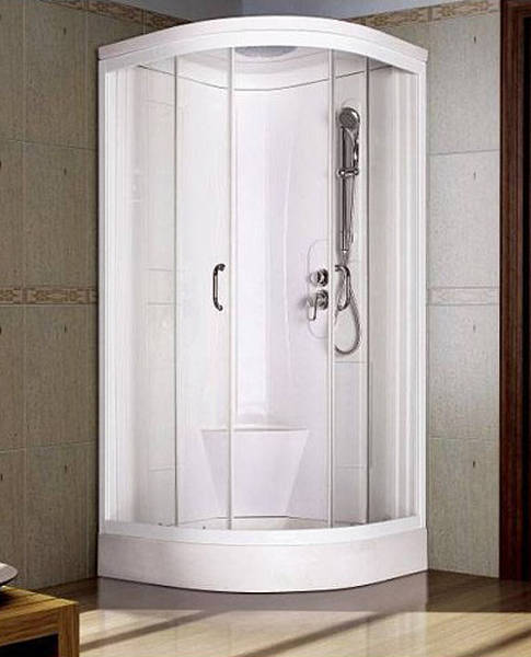 Larger image of Crown Complete Quadrant Shower Cabin & Tray. 900x900mm.
