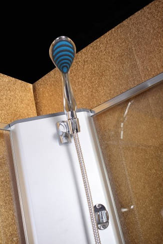 Example image of Crown Quadrant Shower Enclosure With 6 x Body Jets & Tray. 900x900mm.