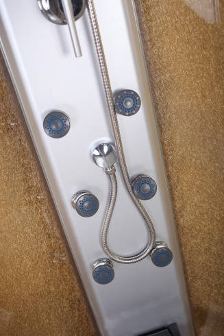 Example image of Crown Quadrant Shower Enclosure With 6 x Body Jets & Tray. 900x900mm.