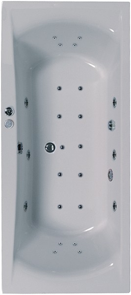 Larger image of Aquaestil Arena Eclipse Aquamaxx Whirlpool Bath. 24 Jets. 1700x750mm.