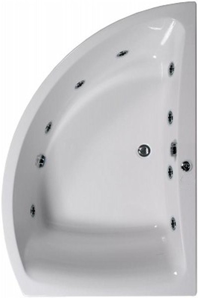 Larger image of Aquaestil Comet Aquamaxx Corner Whirlpool Bath, 8 Jets. Right Handed.