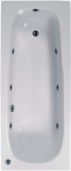 Larger image of Aquaestil Mercury Aquamaxx Whirlpool Bath. 6 Jets. 1700x700mm.