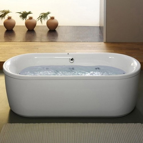 Larger image of Aquaestil Metauro Classic Freestanding 14 Jet Whirlpool Bath. 1800x800.