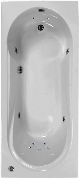 Larger image of Aquaestil Modena Whirlpool Bath. 11 Jets. 1800x800mm.