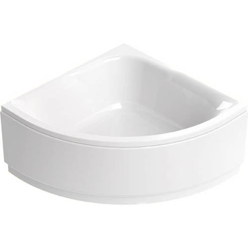 Larger image of Aquaestil Satelite Small Corner Acrylic Bath With Panel.  1200x1200mm.