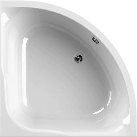 Example image of Aquaestil Satelite Small Corner Acrylic Bath With Panel.  1200x1200mm.