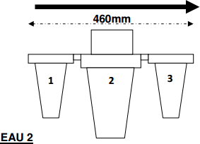 Technical image of Aquatiere Eau2 Combined Saltless Water Softener & Drinking Water Filter.