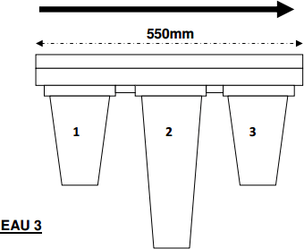 Technical image of Aquatiere Eau3 Combined Saltless Water Softener & Drinking Water Filter.