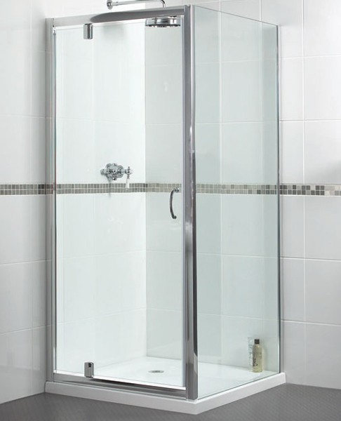 Larger image of Aqualux Shine Shower Enclosure With 900mm Pivot Door. 900x760mm.