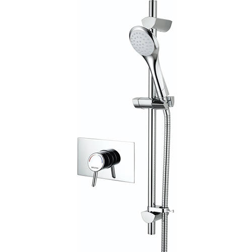 Larger image of Bristan Acute Concealed Thermostatic Shower Valve With Slide Rail Kit (Chrome).