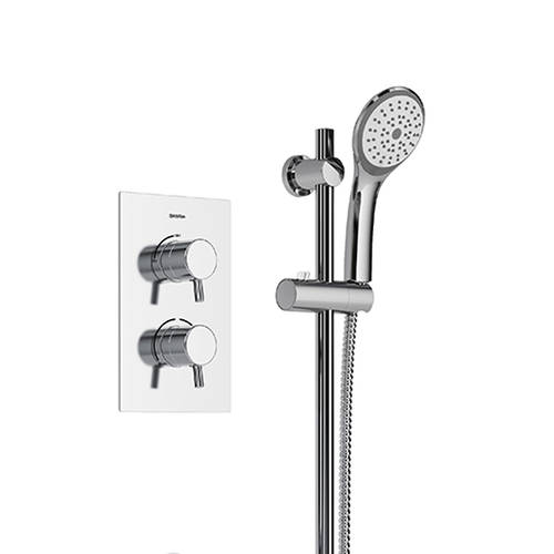 Example image of Bristan Apelo Thermostatic Shower Pack With Slide Rail Kit (Chrome).