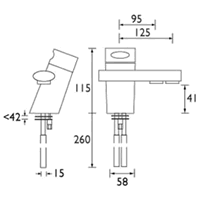 Technical image of Bristan Aqueous Mono Bath Filler