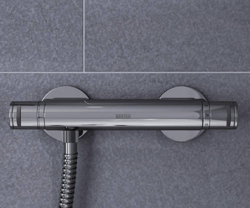 Example image of Bristan Artisan Exposed Bar Shower Valve & Slide Rail Kit (Chrome).