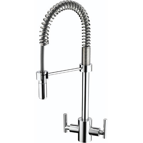 Larger image of Bristan Kitchen Artisan Mixer Kitchen Tap With Pull Out Spray (Chrome).