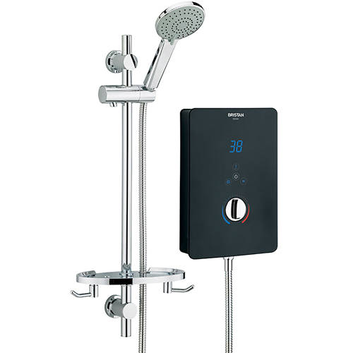 Larger image of Bristan Bliss Electric Shower With Digital Display 8.5kW (Gloss Black).