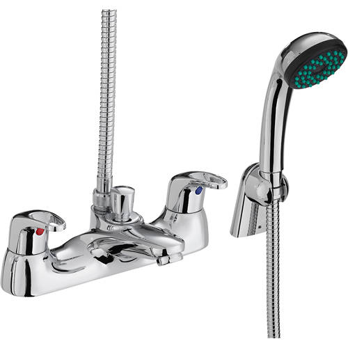 Larger image of Bristan Cadet Bath Shower Mixer Tap With Kit (Chrome).