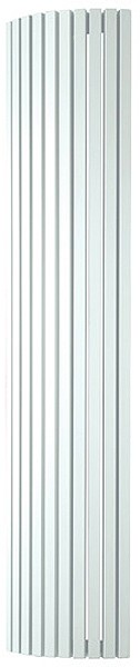 Larger image of Bristan Heating Carre 90 Corner Bathroom Radiator (White). 298x1800mm.