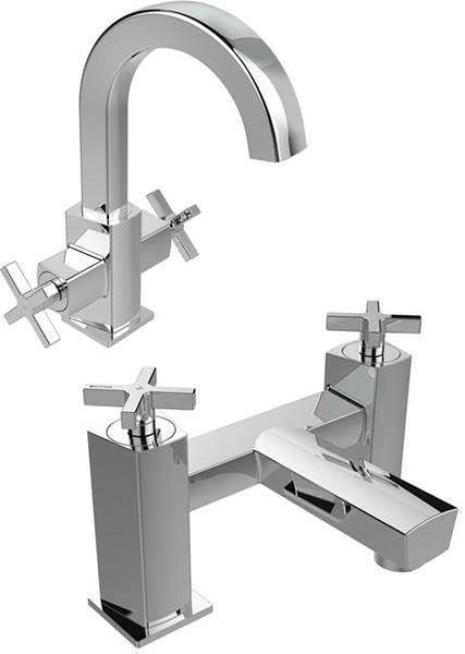 Larger image of Bristan Casino Basin & Bath Filler Tap Pack (Chrome).