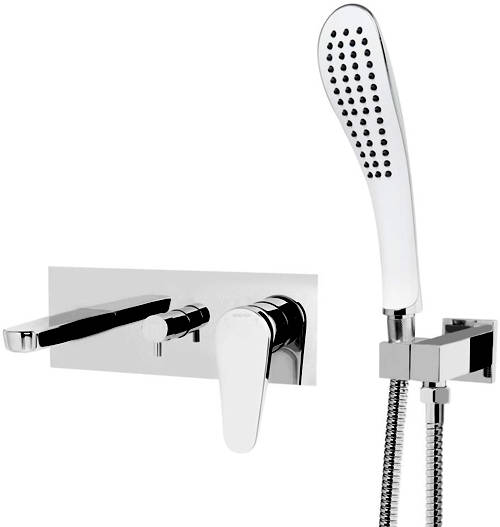 Example image of Bristan Claret Wall Mounted Basin & Bath Shower Mixer Tap Pack.