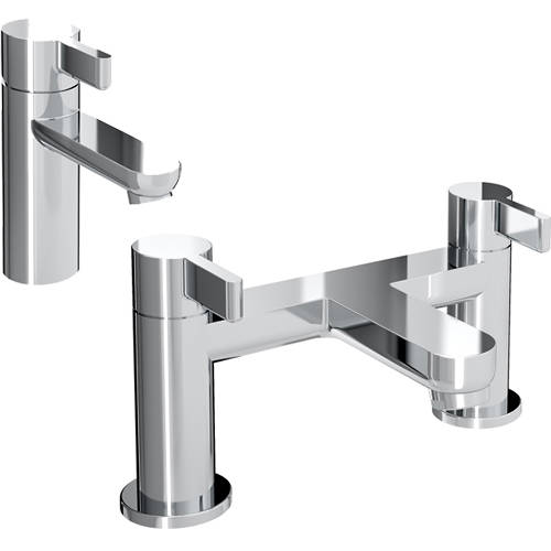 Larger image of Bristan Clio Basin & Bath Filler Tap Pack (Chrome).