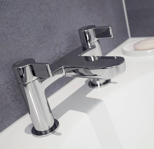 Example image of Bristan Clio Basin & Bath Filler Tap Pack (Chrome).