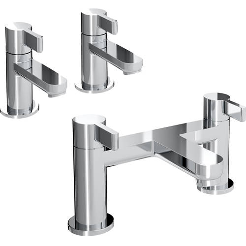 Larger image of Bristan Clio Basin Taps & Bath Filler Tap Pack (Chrome).