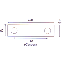 Technical image of Bristan Chill Bath Filler with Single Lever Control and Mounting Plate.