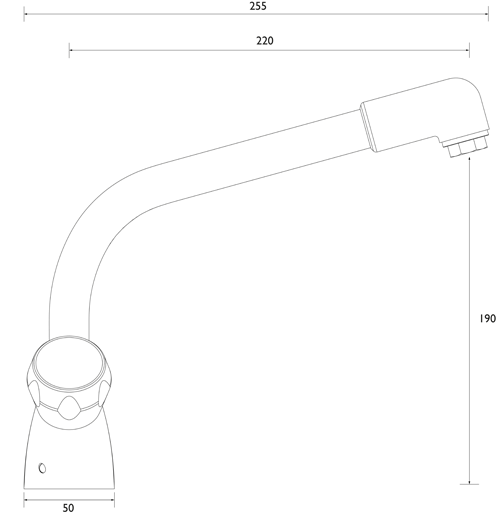 Technical image of Bristan Kitchen Matrix Easy Fit Mixer Kitchen Tap (Chrome).