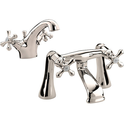 Larger image of Bristan Colonial Basin & Bath Filler Tap Pack (Gold).