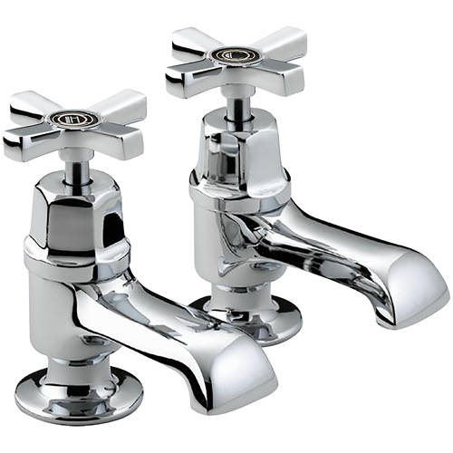 Larger image of Bristan Art Deco 3/4" Bath Taps With Ceramic Disc Valves (Chrome).