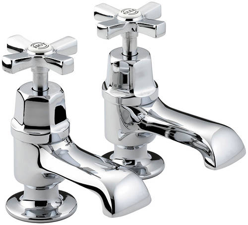 Larger image of Bristan Art Deco 3/4" Bath Taps With Ceramic Disc Valves (Chrome).