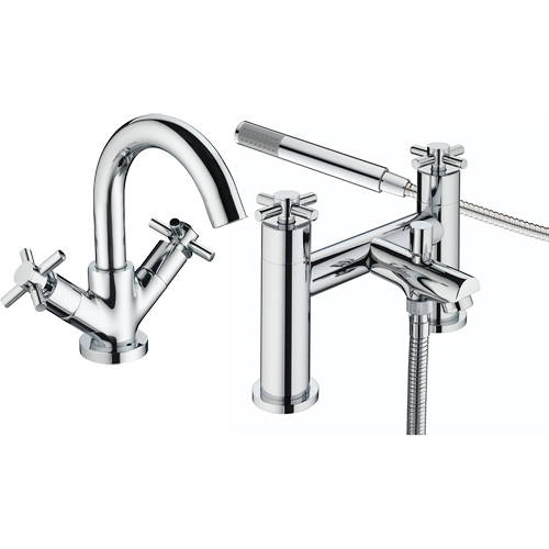 Larger image of Bristan Decade Basin & Bath Shower Mixer Tap Pack (Chrome).