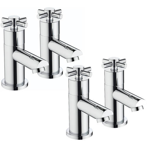 Larger image of Bristan Decade Basin & Bath Taps Pack (Pair, Chrome).