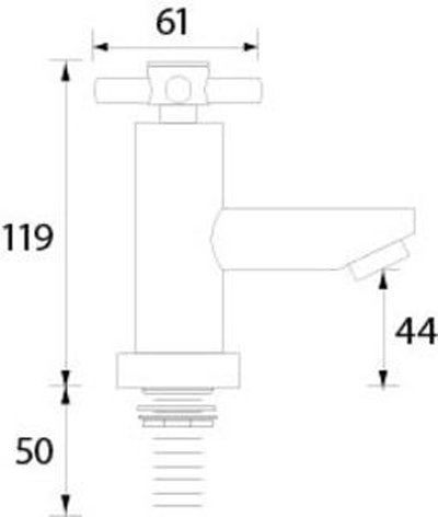 Technical image of Bristan Decade Basin & Bath Taps Pack (Pair, Chrome).