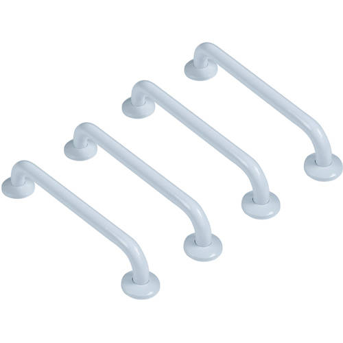 Example image of Bristan Commercial DocM Shower Seat With 4 X 450mm Grab Rails (White).