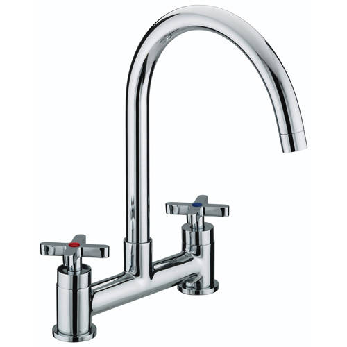 Larger image of Bristan Kitchen Design Mixer Kitchen Tap (Crosshead, Chrome).