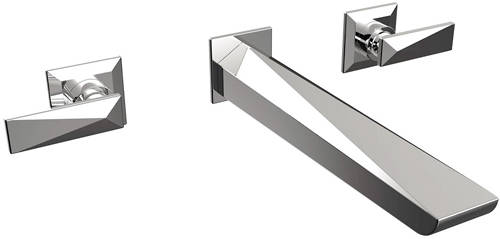 Example image of Bristan Ebony Mono Basin & Wall Mounted Bath Filler Tap Pack (Chrome).