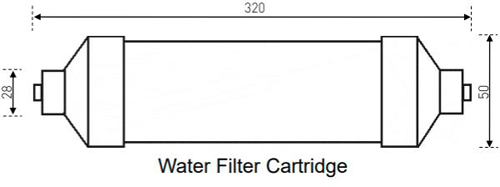 Technical image of Bristan Empura Water Filter Kitchen Tap Kit 6" (Chrome).